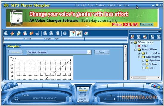 AV MP3 Music Morpher App Latest Version for PC Windows 10