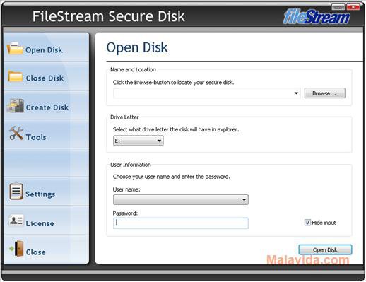 FileStream Secure Disk App Preview