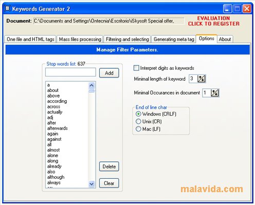 Keywords Generator App Latest Version for PC Windows 10