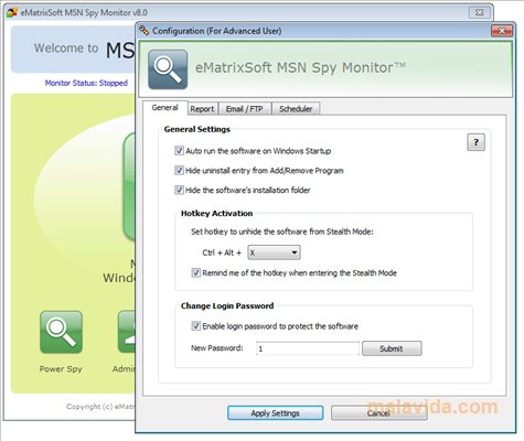 MSN Spy Monitor App Preview