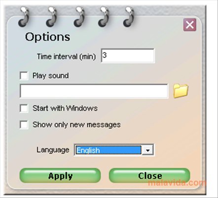 download the new version for windows Howard Email Notifier 2.03