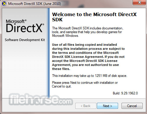 download directx sdk senza convalida