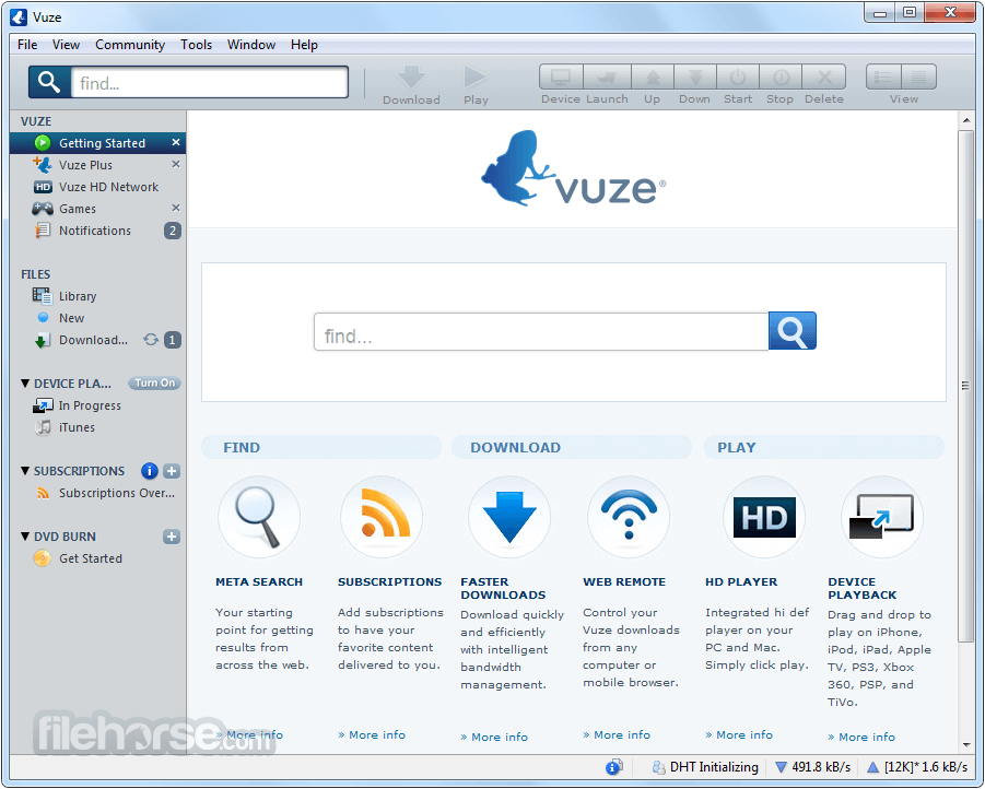 Vuze (32-bit) App for PC Windows 10 Last Version